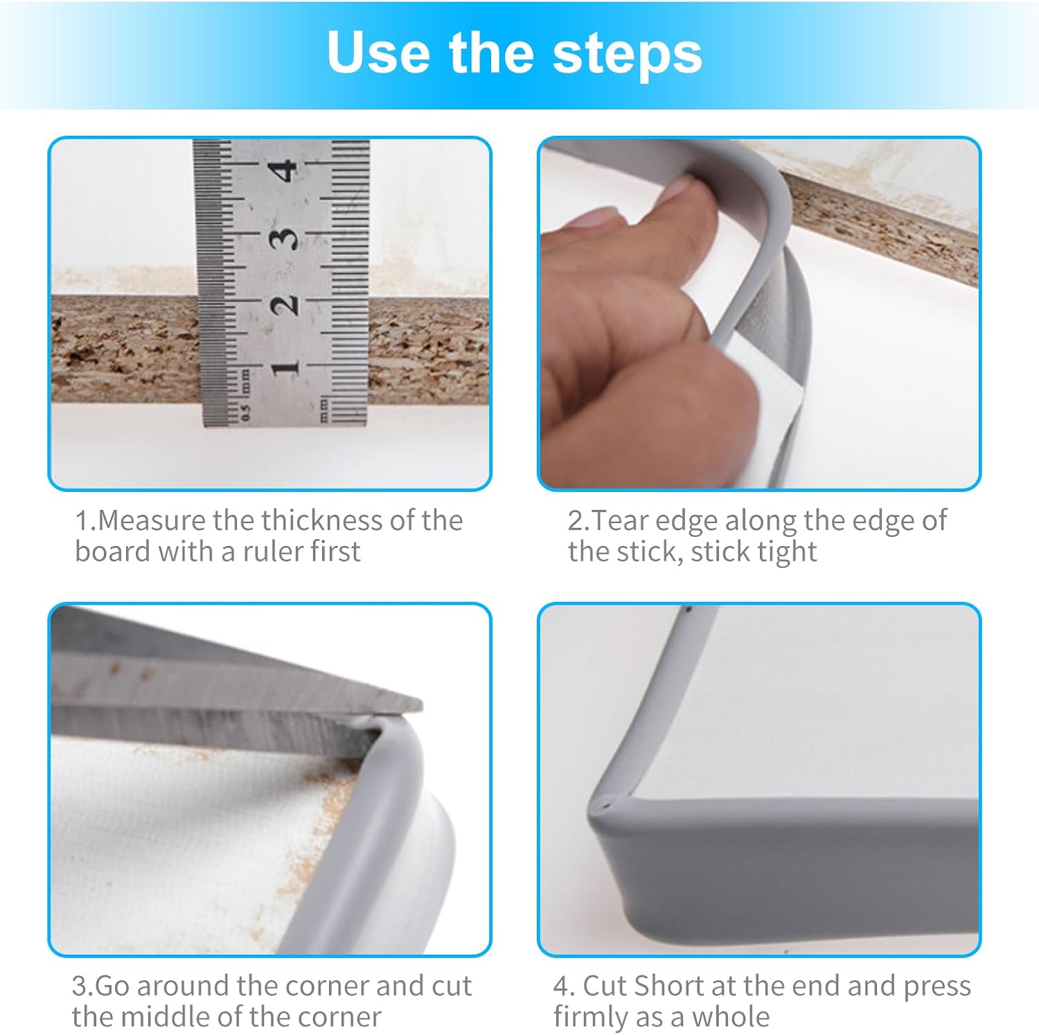 Bande De Protection Autocollante En TPE Flexible En Forme De U Pour