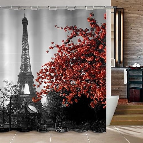 Shower Curtain Paris Amazon Com