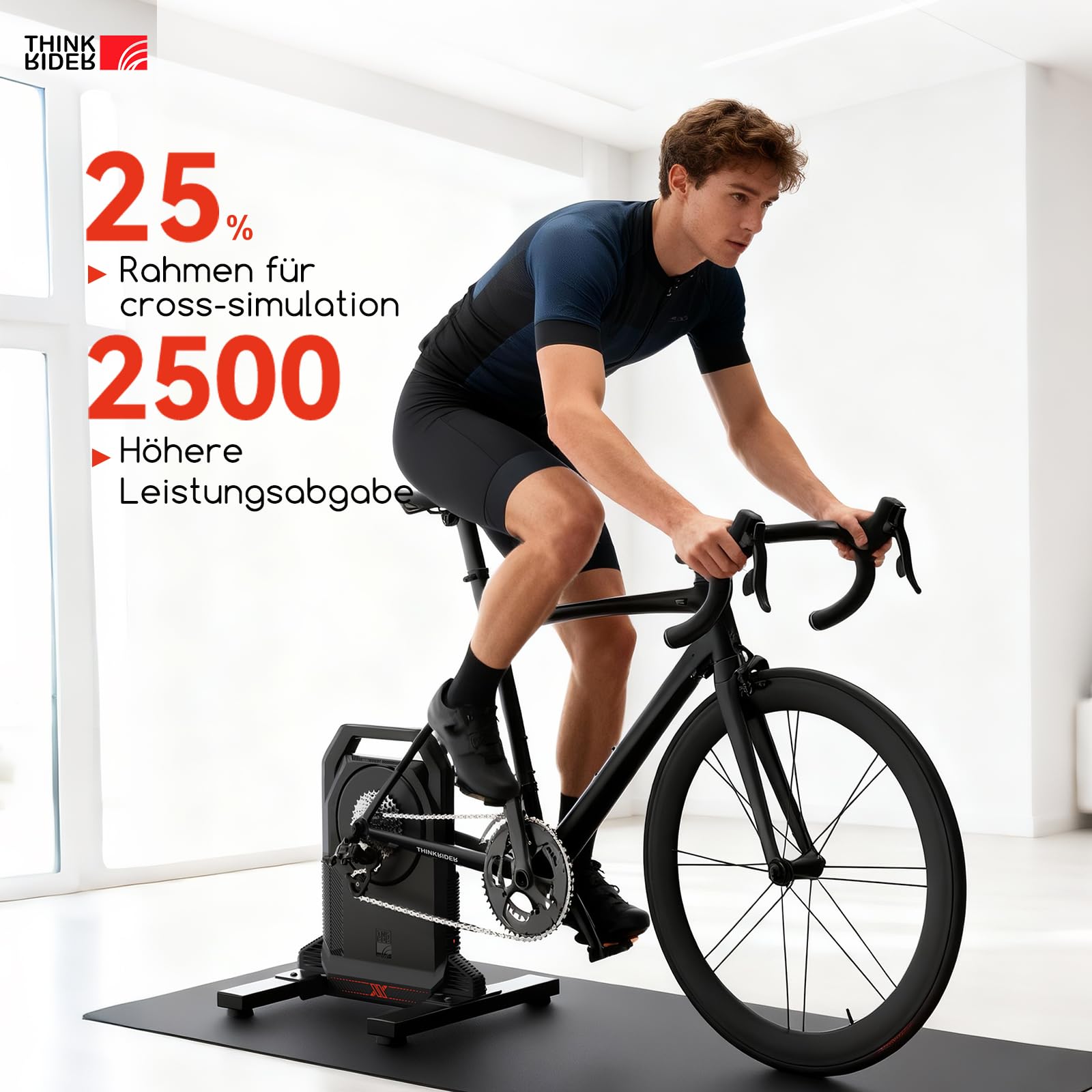 ThinkRider XXPRO Fahrradtrainer für realistisches Indoor-Cycling & genaue Daten mit App-Trainingsunterstützung