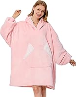 Vista 15 de Ramees - Manta portátil con capucha, sudadera de forro polar Sherpa de gran tamaño con mangas y bolsillos