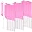 Patelai 30 Pieces Parting Comb for Braids Steel Hair Pin Rat Tail Carbon Fiber Heat Resistant Teasing Combs with Stainless Steel Pintail(Pink)