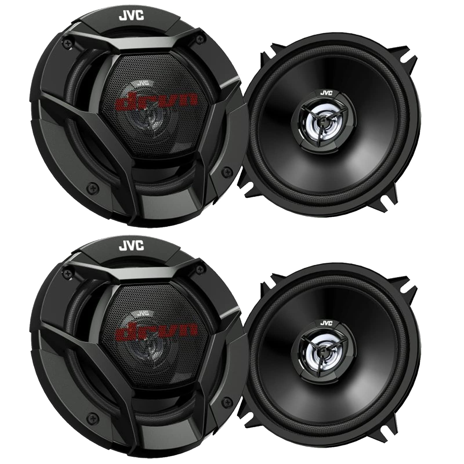 2 Pairs (Qty 4) of JVC CS-DR521 drvn DR Series 5.25" 2-Way Coaxial 260 Watts Max Power Automotive Car Audio Speakers
