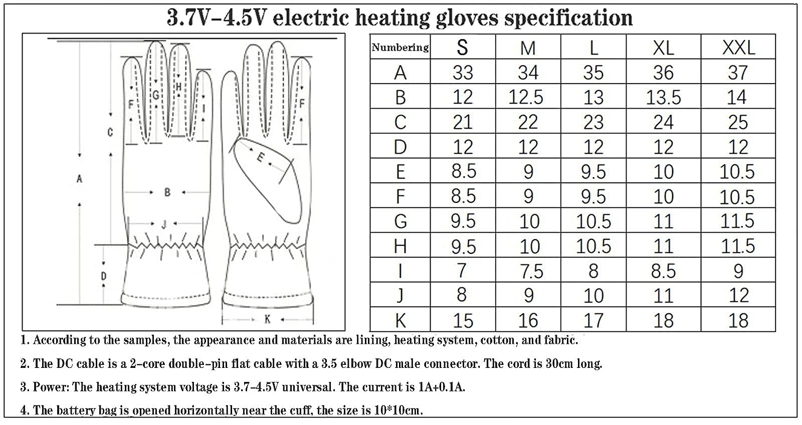 SBTXHJWCGLD Guantes térmicos de Invierno 3 Guantes térmicos con Pantalla táctil de Temperatura Ajustable de calefacción Impermeable Recargable con Pilas para Senderismo Esquí Actividades al ai