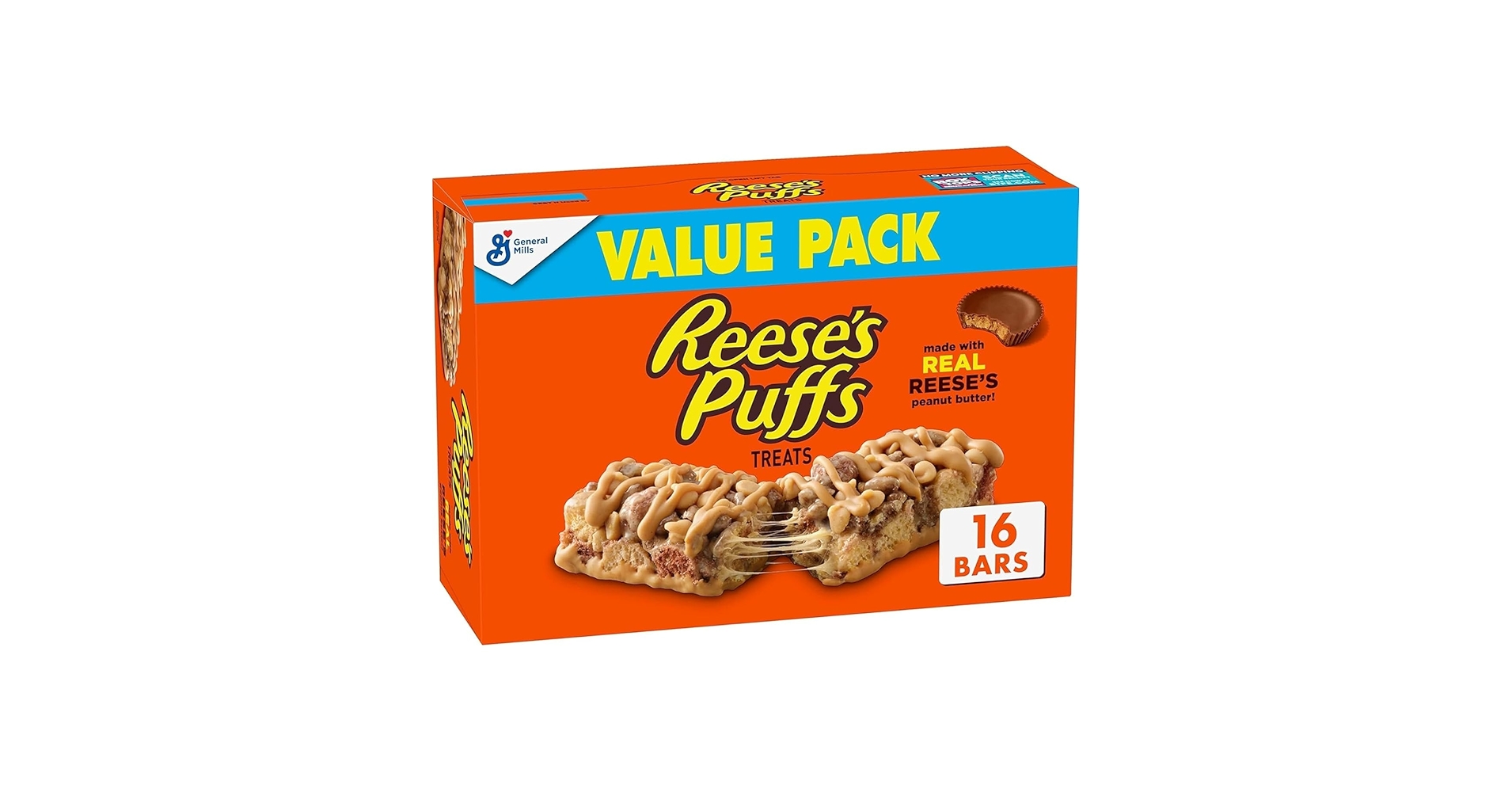 Reese's Puffs Treats 16本　他 4 pack) REESE'S Puffs Cereal Treat Bars, Peanut Butter and