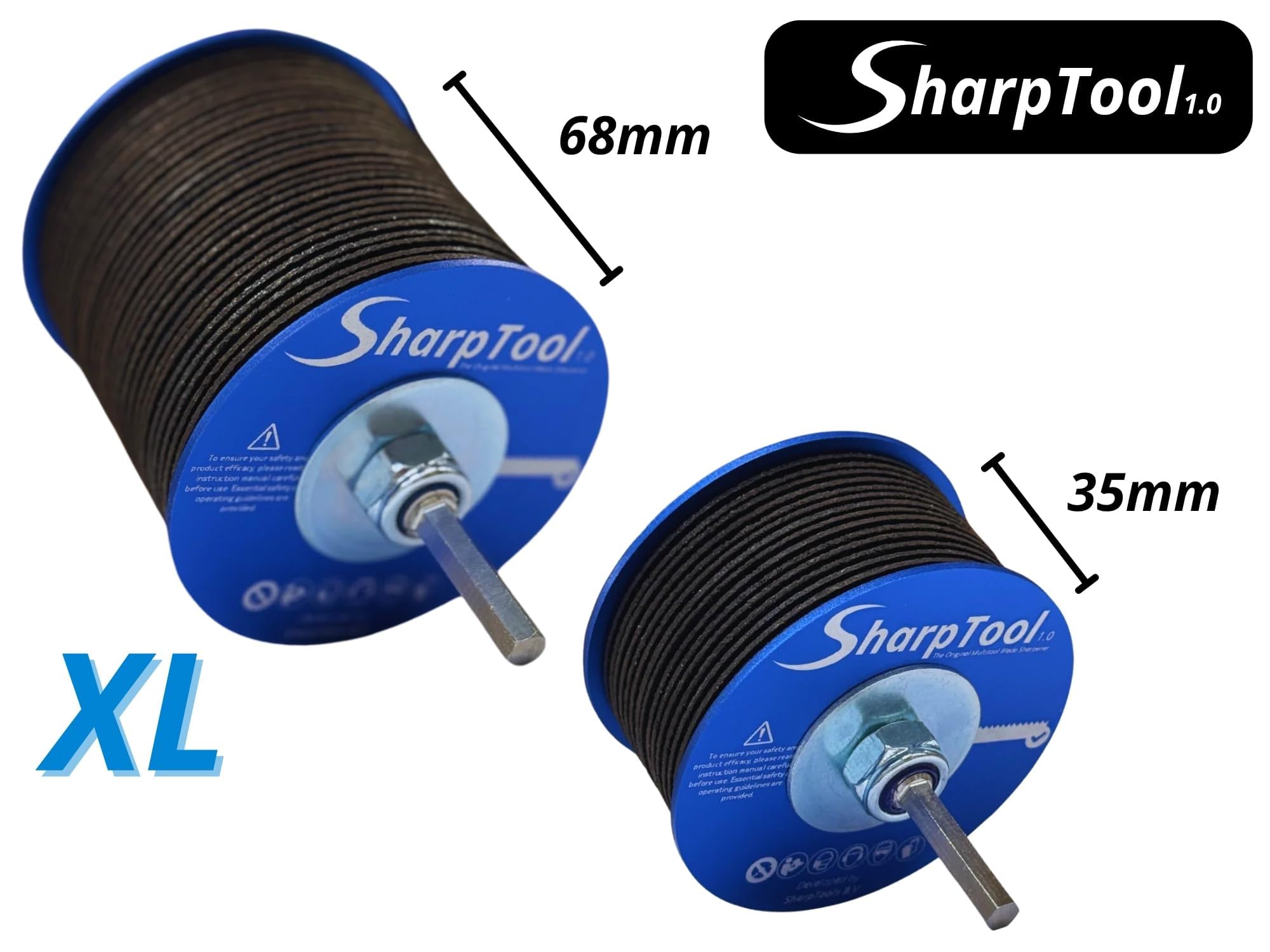 SharpTool 1.0 Affûteur pour Lame de Scie Oscillante, 68 mm | Accessoire Multitool Outil Multifonction pour Réaffûter Lames Oscillantes, Compatible Outil Oscillant