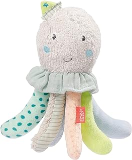 Fehn 054545 Octopus Bath Toy - Floating Fabric Bath Toy for Happy Bathing Fun - For Babies and Toddlers from 0+ Months - Size: 16 cm