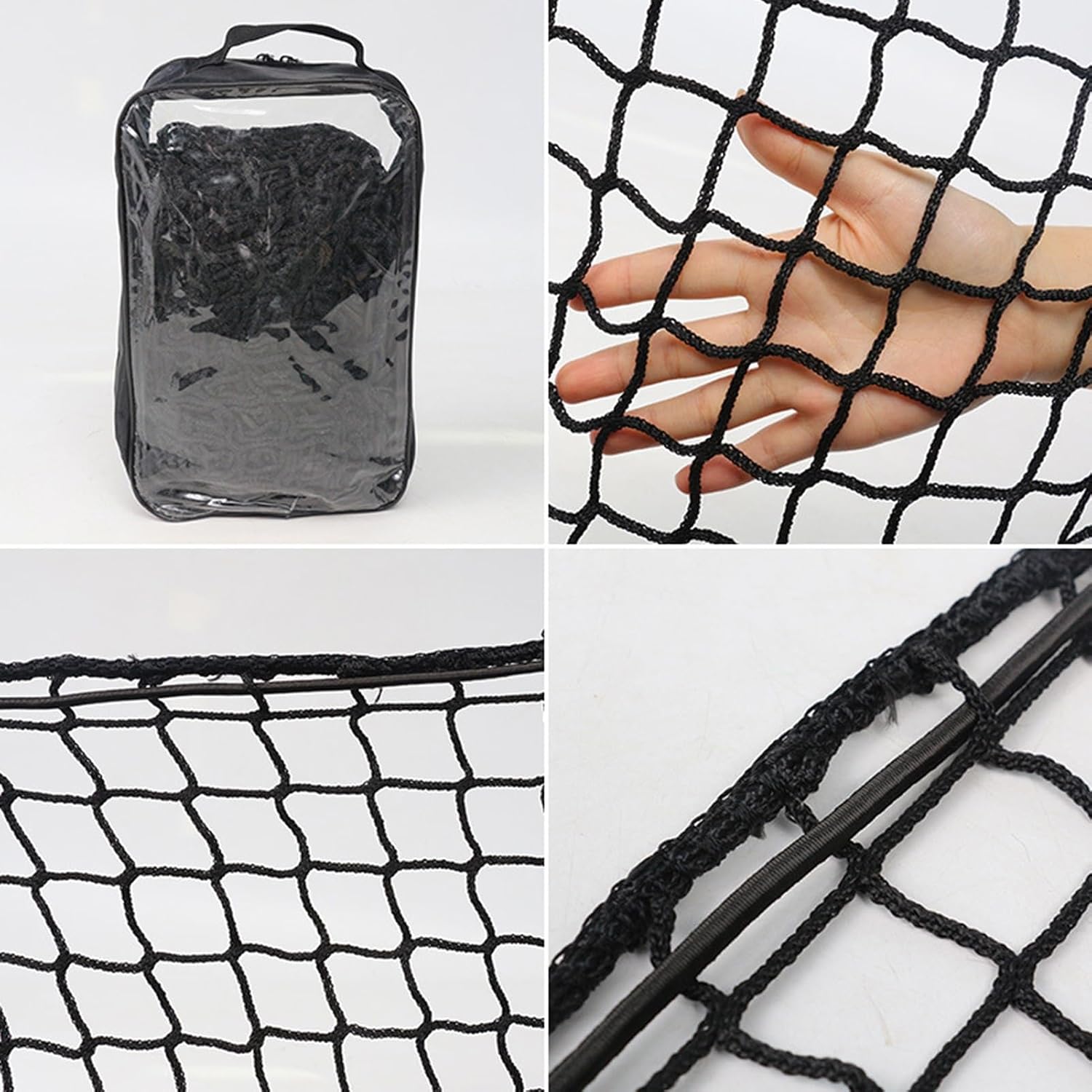 Heavy Duty Skip & Vehicle Nets - Cargo Net | Cargo Net | Outdoor Boot Storage | Storage Net, Trailer Network, Cargo Network, Coverage Network, car Sealing Network(Black,18ft x 12ft)