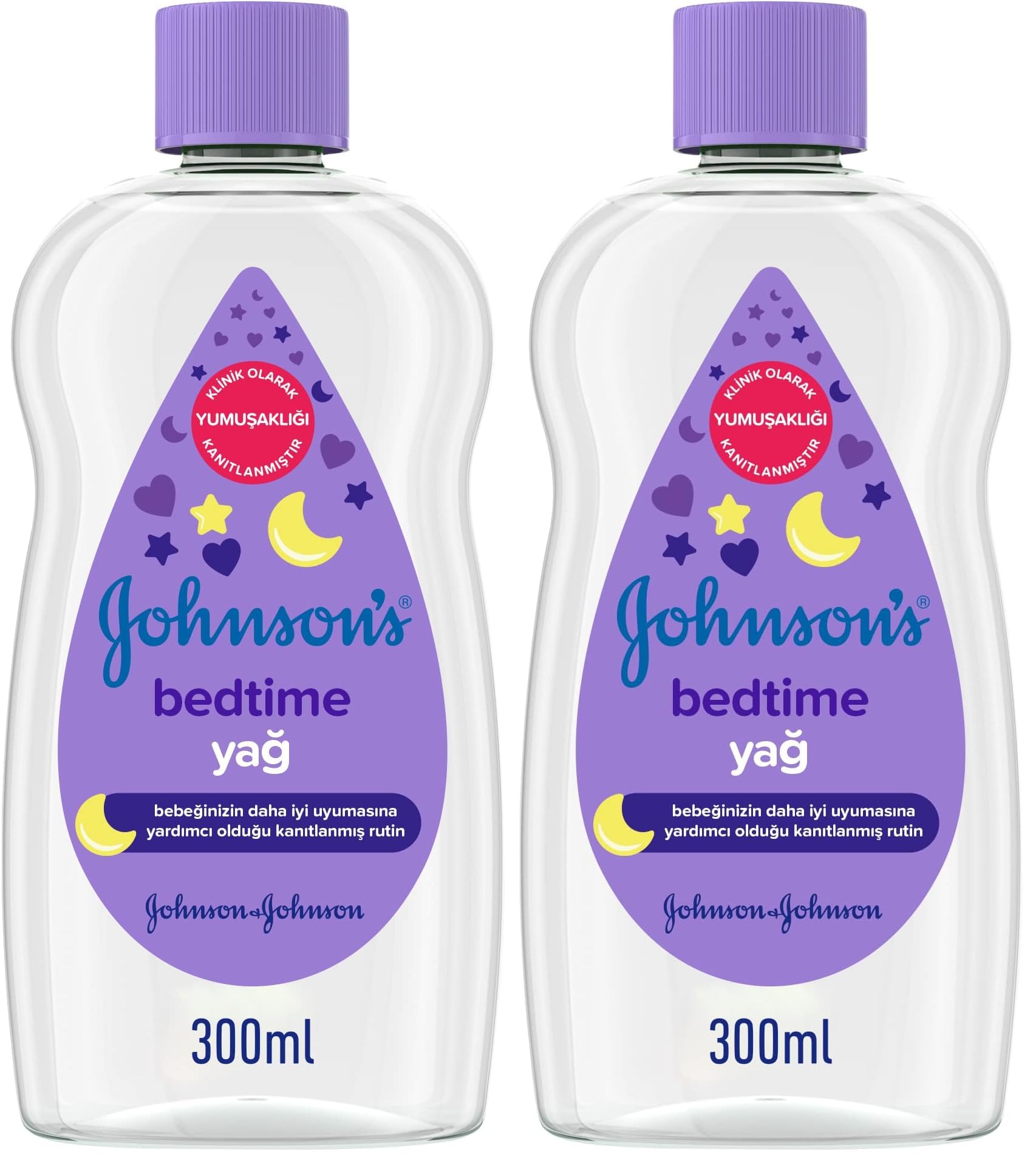 Johnson's Baby Bedtime Sakinleştirici Naturalcalm Aromalı Bebek Yağı (1 x 300 ml) (2 paketi)