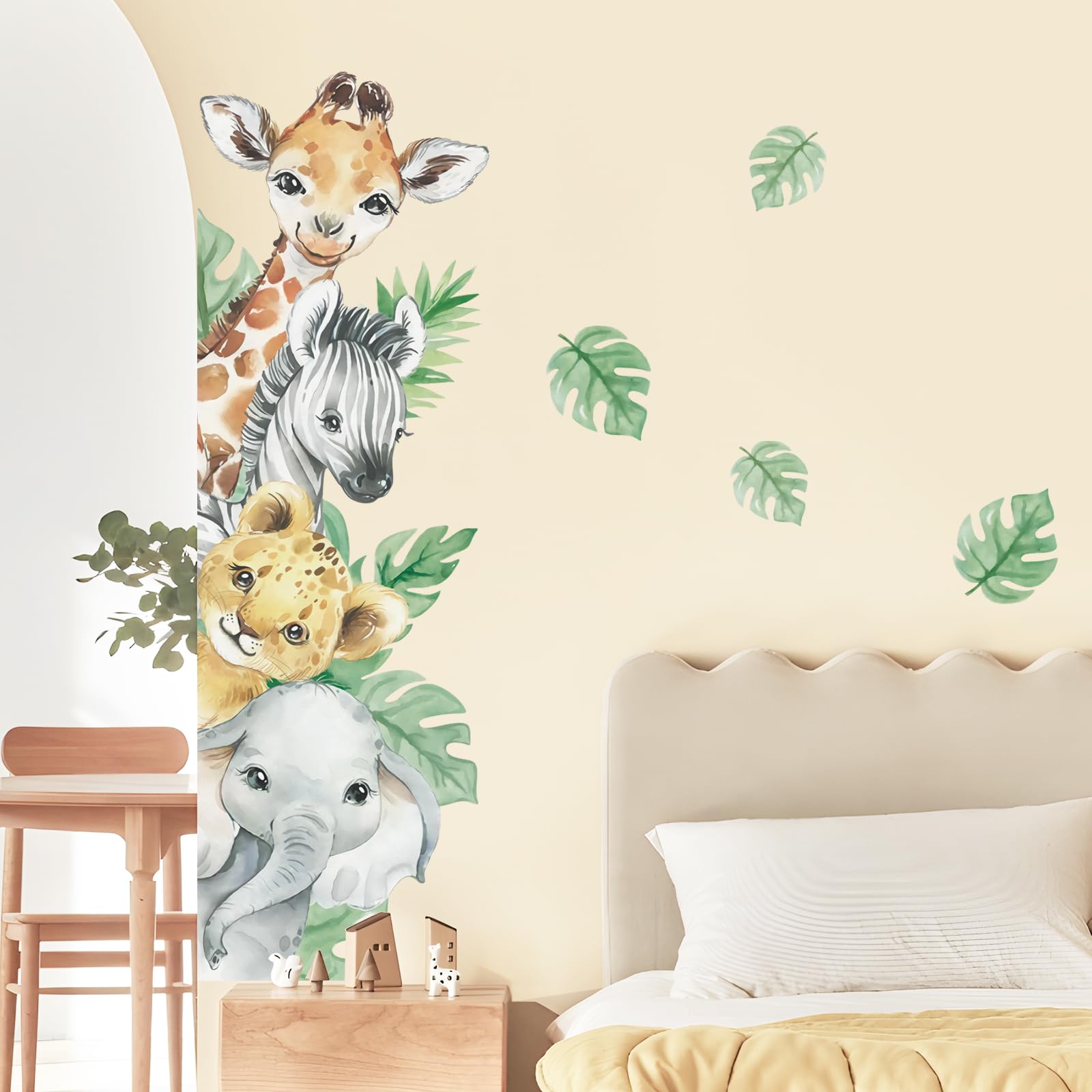 Calcomanías De Pared De Animales De árbol De Dibujos Animados Para  Decoracion De Habitacion De Bebes, image size:1600x1600