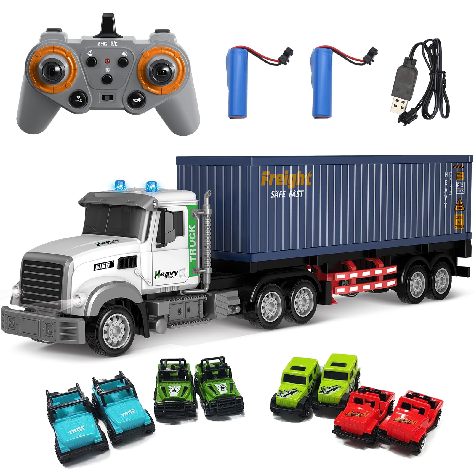 Mostop RC Semi Truck with Trailer - 23 6 Inch Large Remote Control Toy for Kids 3-8 2