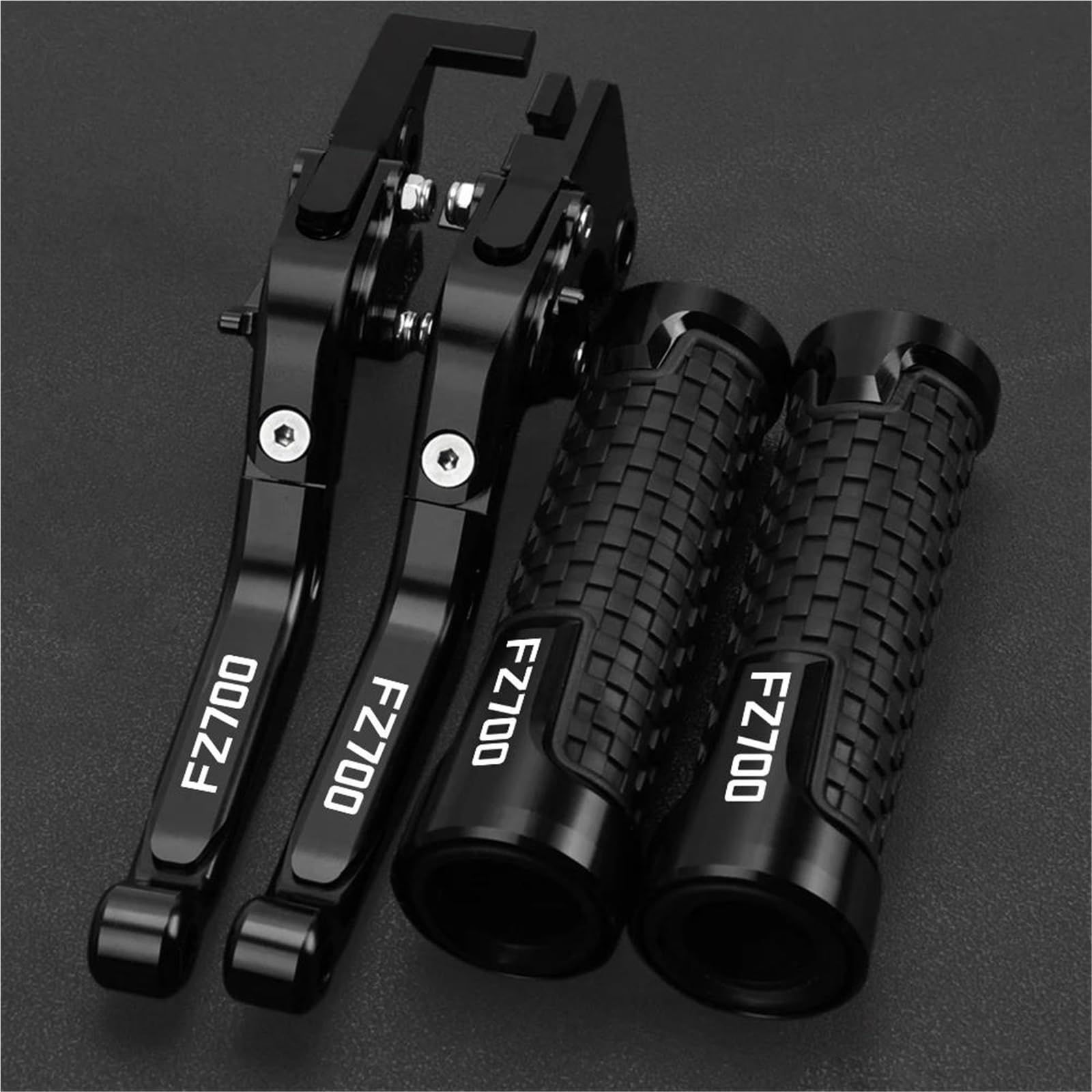 Tgvselpj Black2 Motorcycle Part Motorcycle Parts Adjustable Pivot Brake Clutch Levers Control Handles For Y-Amaha For Genesis Fz700 Fz 700 1987(Black2)