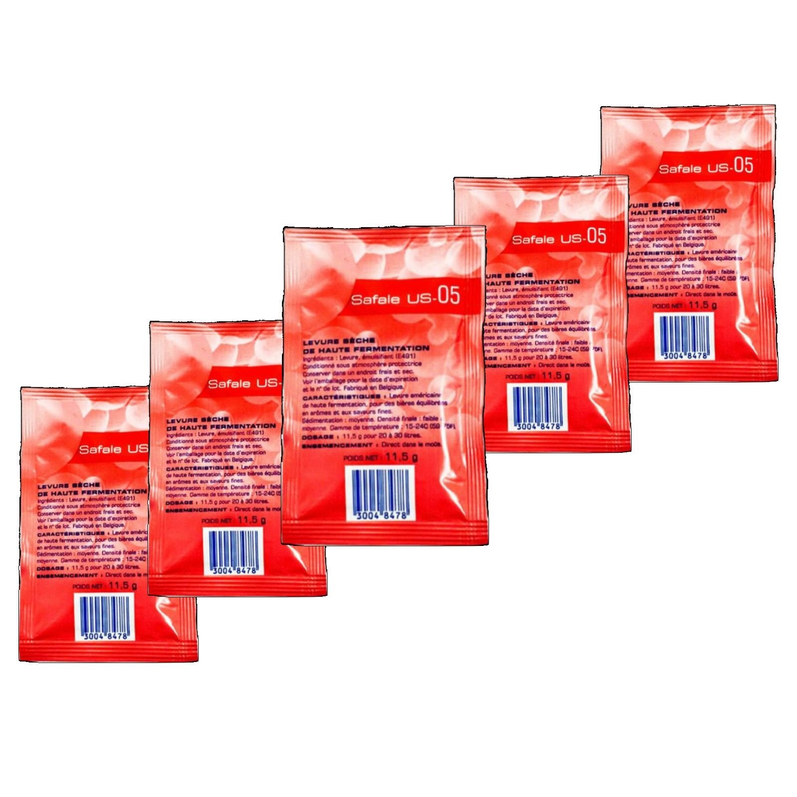 5X Fermentis Safale US05 Beer Yeast American Ales 11.5g 20-30L