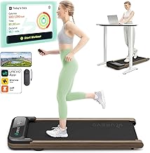 UREVO Smart Walking Pad, Compact Under Desk Treadmill with Double Shock ...