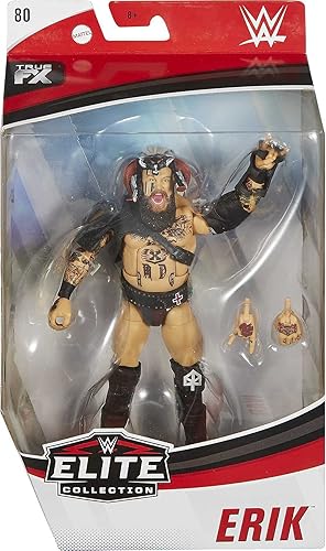 Miniatura 5 de WWE Erik Elite Series #80 Figura de acción de lujo con detalles faciales realistas, equipo de anillo icónico y accesorios