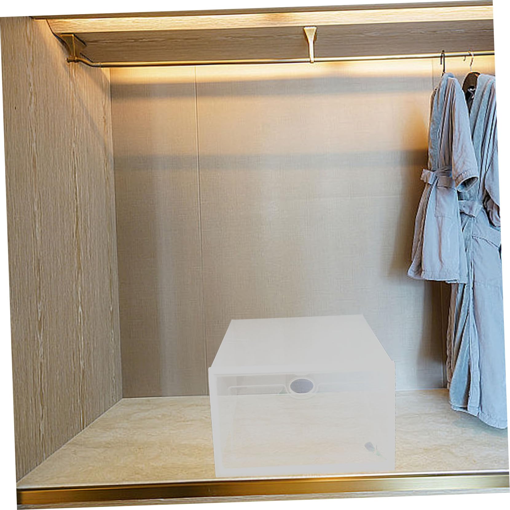 ERINGOGO Scatole Per Scarpe Trasparenti Impilabili Coperchio, Organizer Leggero e Resistente Per Scarpiera, Contenitori Robusti Da 33x23x14 Cm, Set Da 5 Pezzi Adatti Per Casa, Dormitorio e Negozio