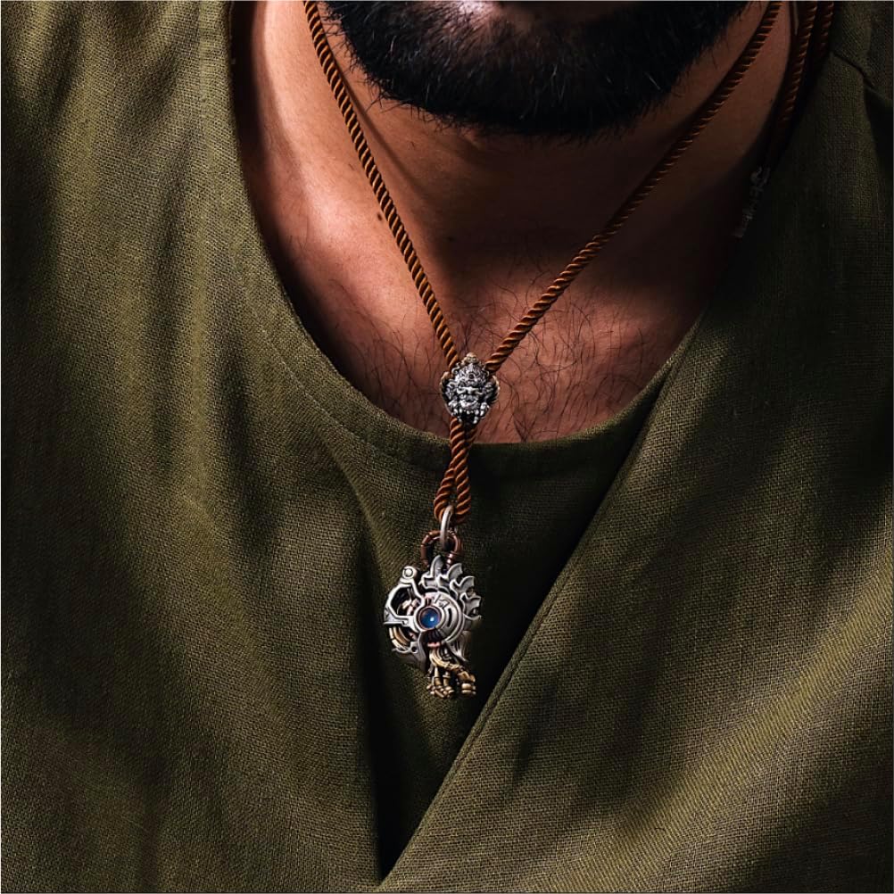 COPPERTIST.WU Steampunk Nautilus Pendant for Necklace Swappable Crystal (20 Stones)