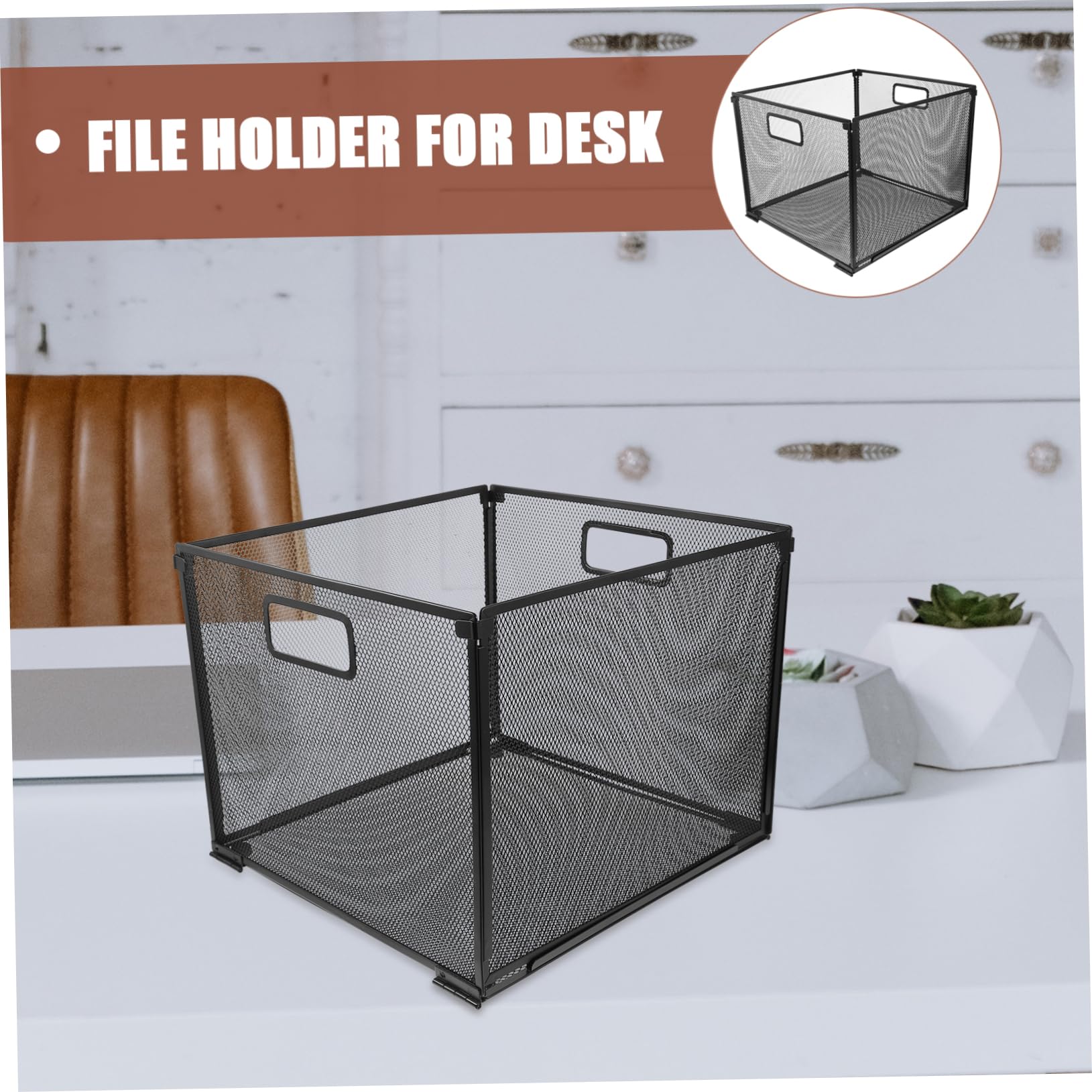 NUOBESTY Multifunktionaler Aktenhalter aus Metall Faltbar mit Verstärktem Design für Dokumente und Bücher in Büro und Bibliothek Schwarz
