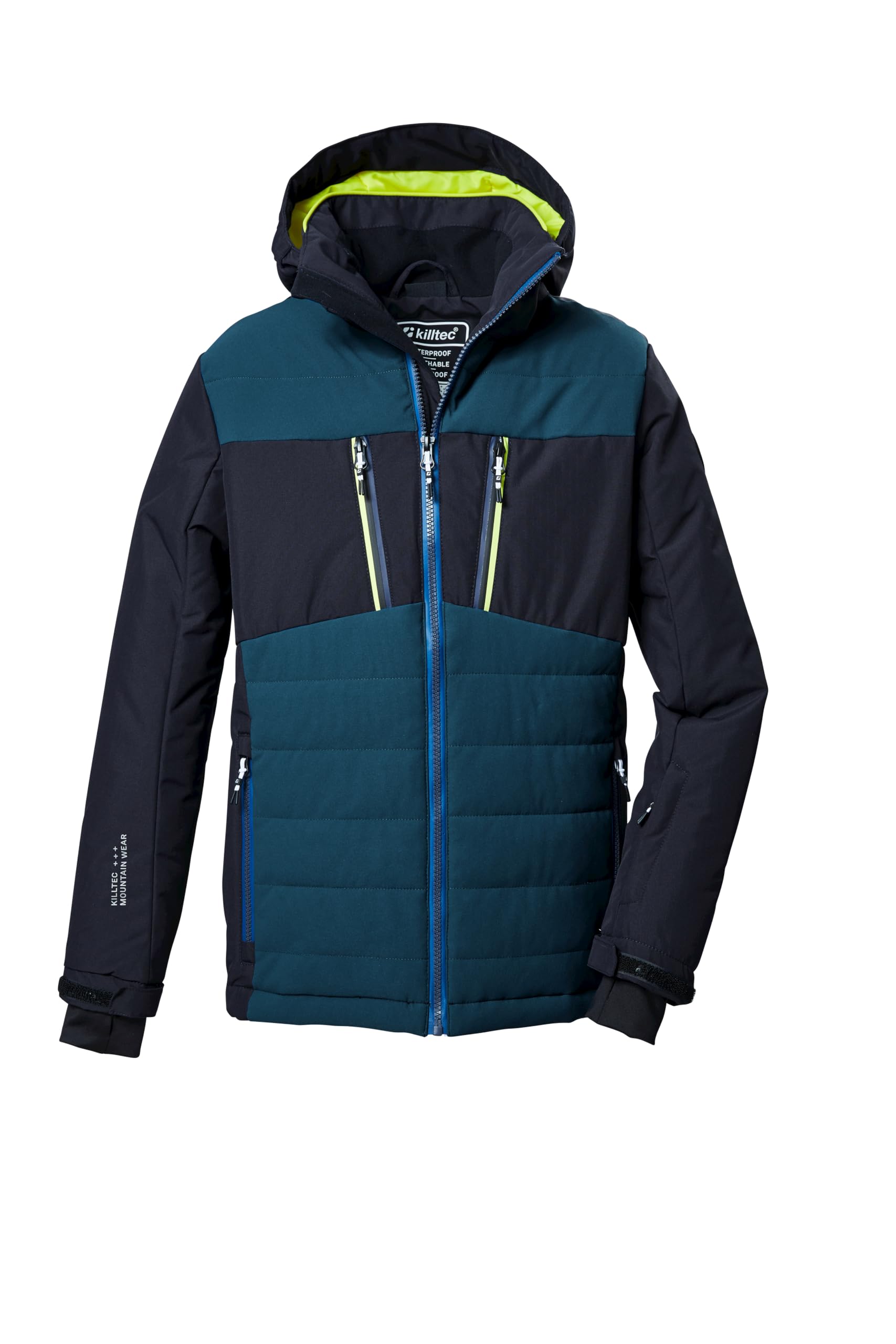 Killtec Ksw 385 Bys Ski Jckt Giacca da sci/giacca funzionale con cappuccio e paraneve con chiusura a cerniera Bambini e ragazzi