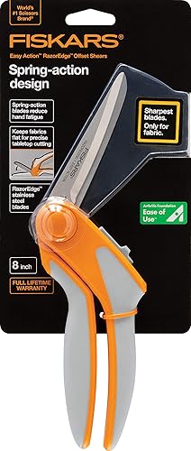 Fiskars 190850 8 Inch RazorEdge Easy Action Fabric Shears for Tabletop Cutting, Stainless-steel - 8 Inch