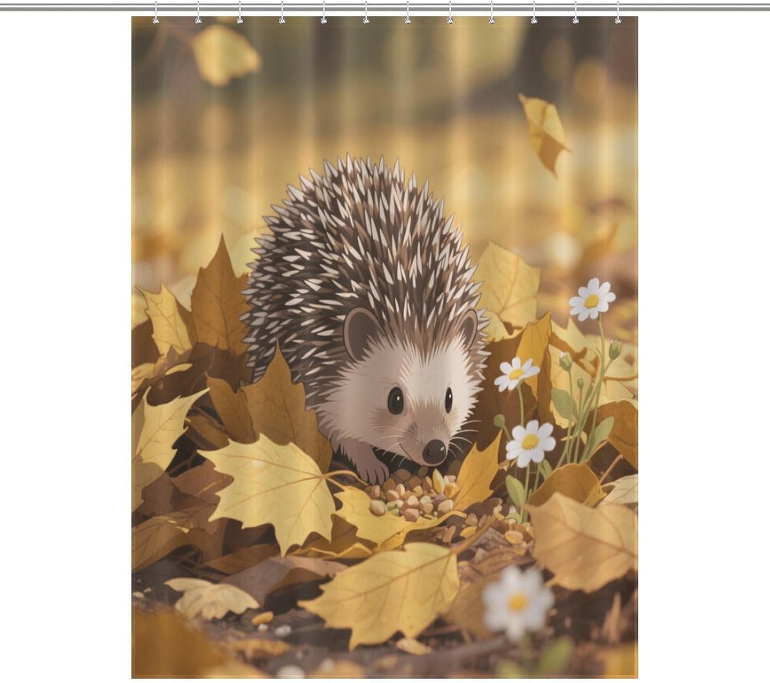 Shower Curtains Fabric Shower Curtain Liner Liner Showers Curtain Hedgehog Showers Curtin Opaque for Privacy Protection Water Splash Protection High Aesthetics