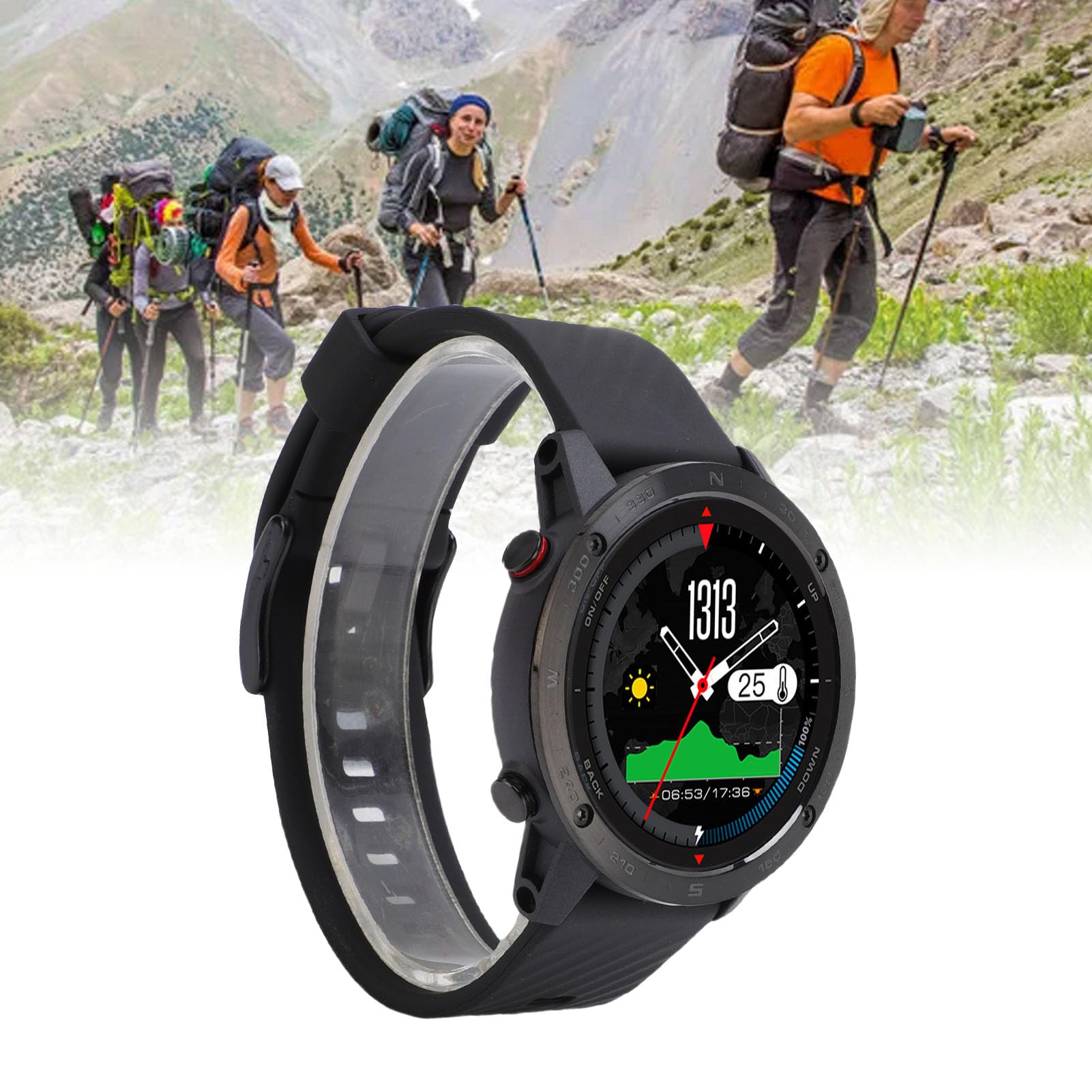 Socobeta Smartwatch Sensore di profondità per Immersione Impermeabile Barometro Orologio Sportivo per Uomo Nuoto Corsa (Grigio)