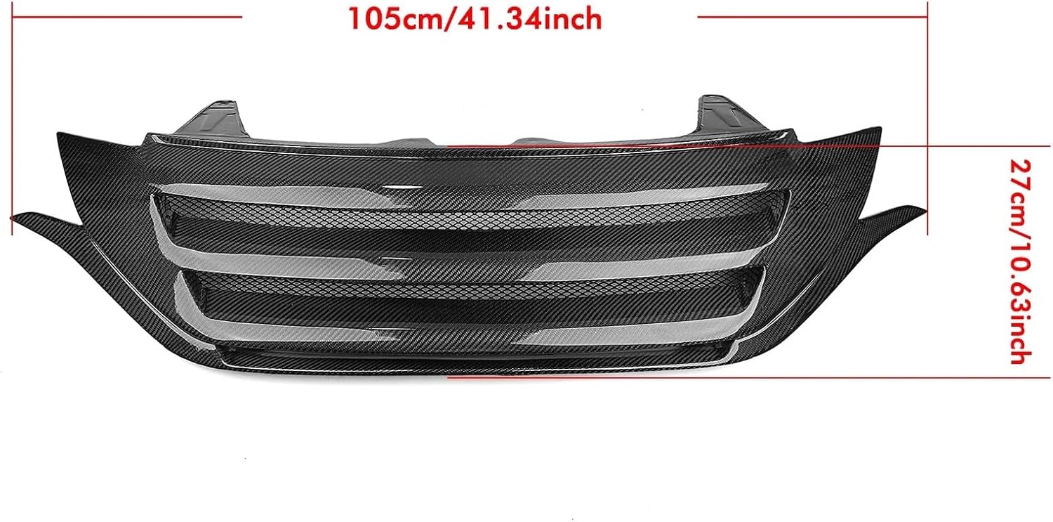 Front Bumper Grille Racing Grill Hood Vent Mesh Grid Compatible With Honda CRV CR-V 2012-2014(Fiberglass)
