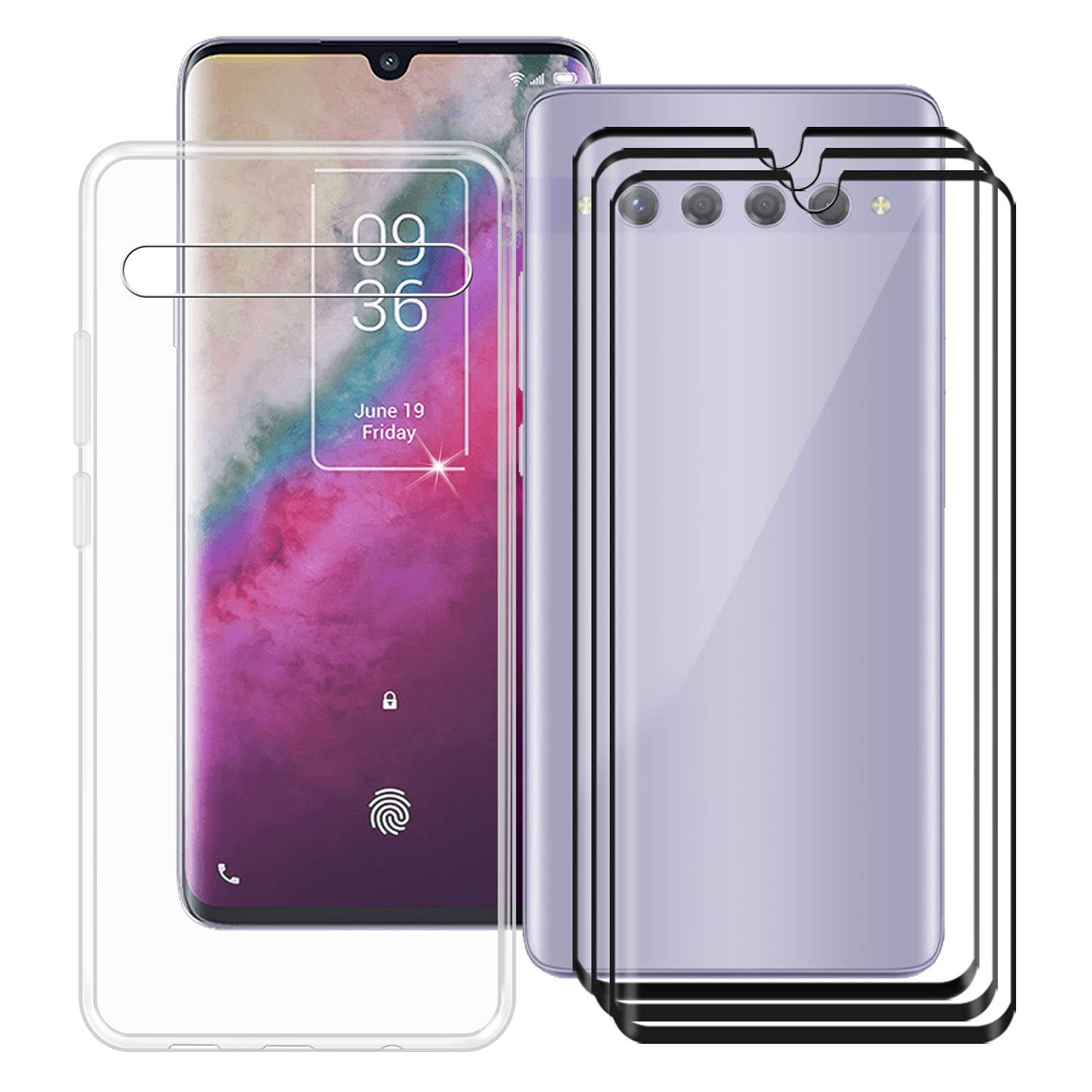 Custodia Cover per TCL 10 Plus + Pellicola Protettiva in Vetro