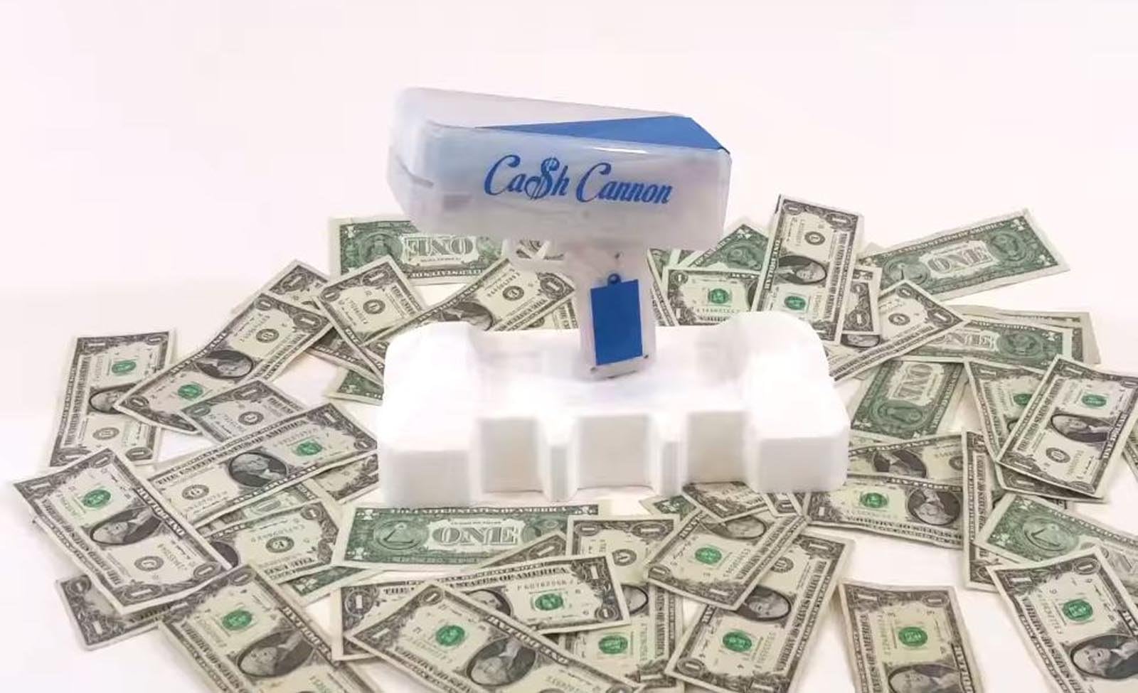 Blue LED Cash Cannon Make It Rain Light Show with Multi Color Leds Brand New