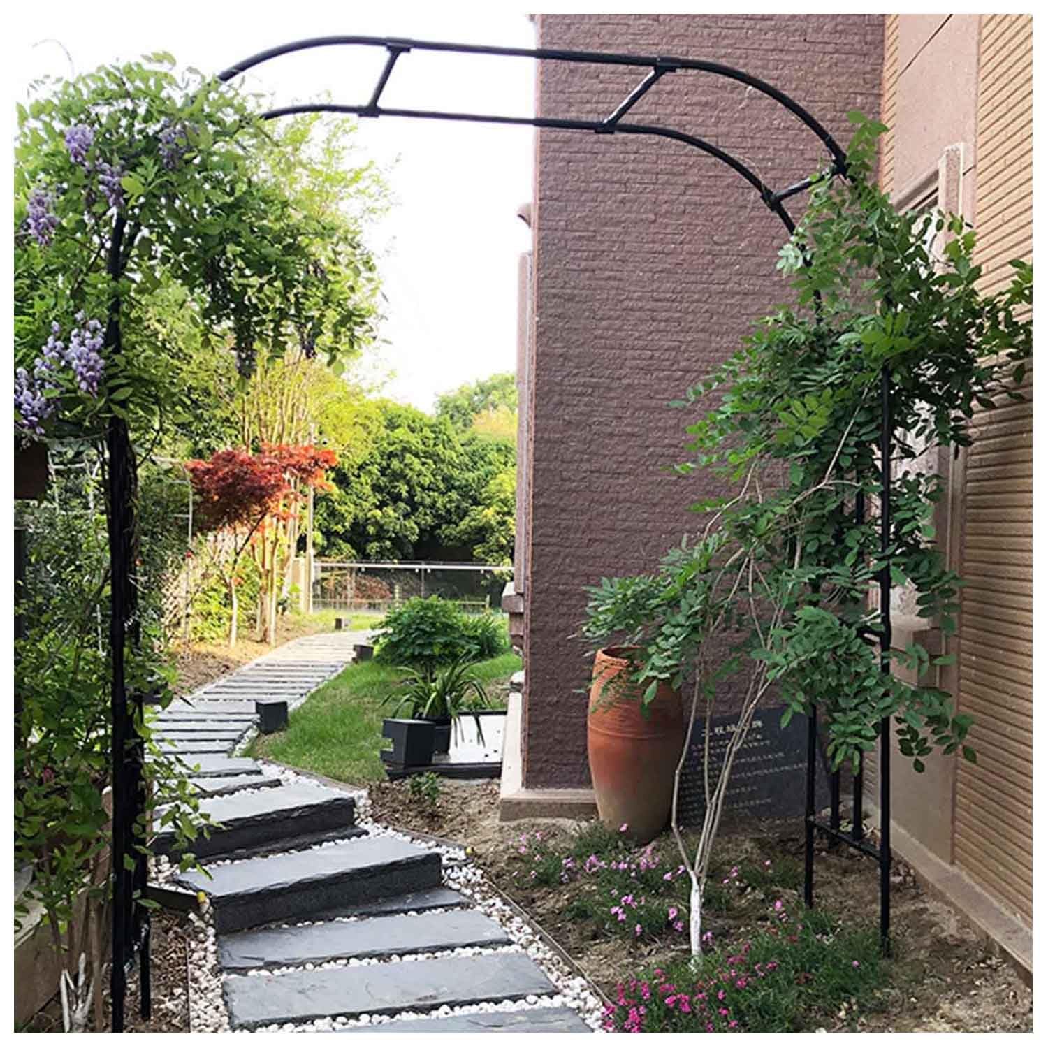 Arco per Rose da Giardino Arco della Pianta Rampicanti 1.80x2.40m 2.80x2.40m 3.0x2.40m Arco Sostegno Pergolati da Esterni, Resistente alle Intemperie(240x240cm)