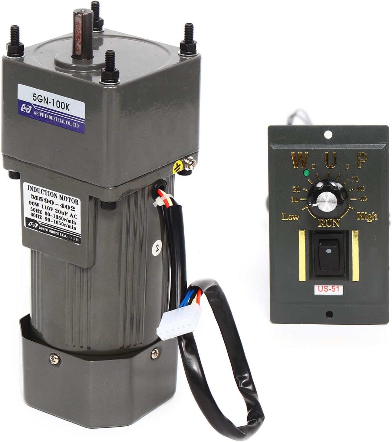 New Arrivals 90W 100K AC110V 13.5 RPM Adjustable Variable Gear Reducer Motor with Speed Controller for Industry(90W 100K) Up To 60% OFF 90W 100K AC110V 13.5 RPM Adjustable Variable Gear Reducer Motor with Speed Controller for Industry(90W 100K)