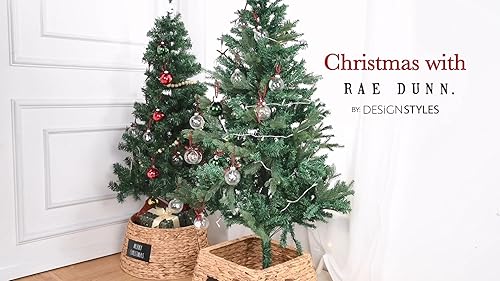 Miniatura 7 de Rae Dunn Collar de árbol de Navidad  Decoración de base para cubrir el soporte del árbol de Navidad artificial  Decoración rústica y de granja