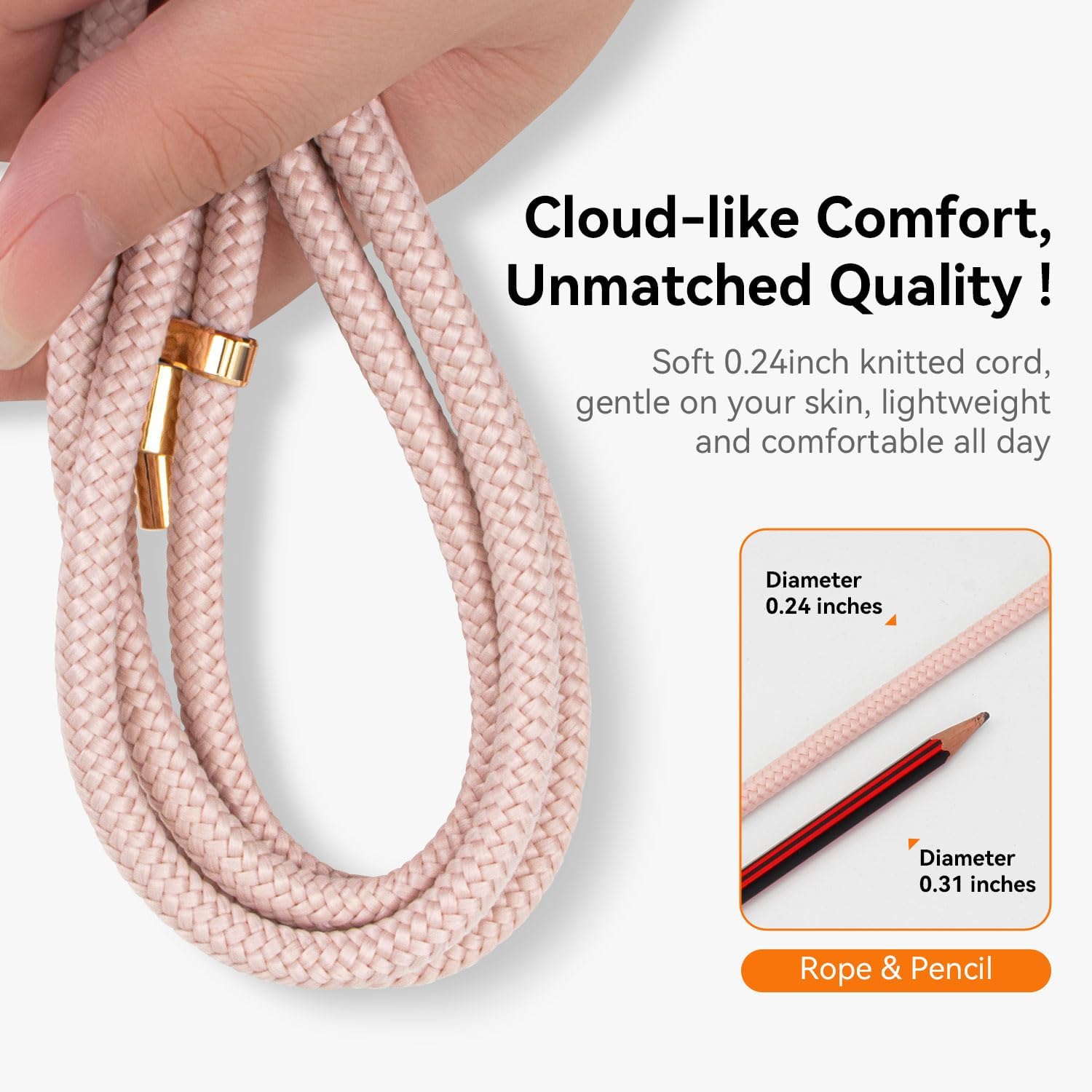 2 Pads Phone Lanyard Adjustable Crossbody Cell Phone Neck Strap Universal Mobile Phone Wrist Lanyard + 2pcs Patch Tether Tab for Travel Essentials Beige - Image 2