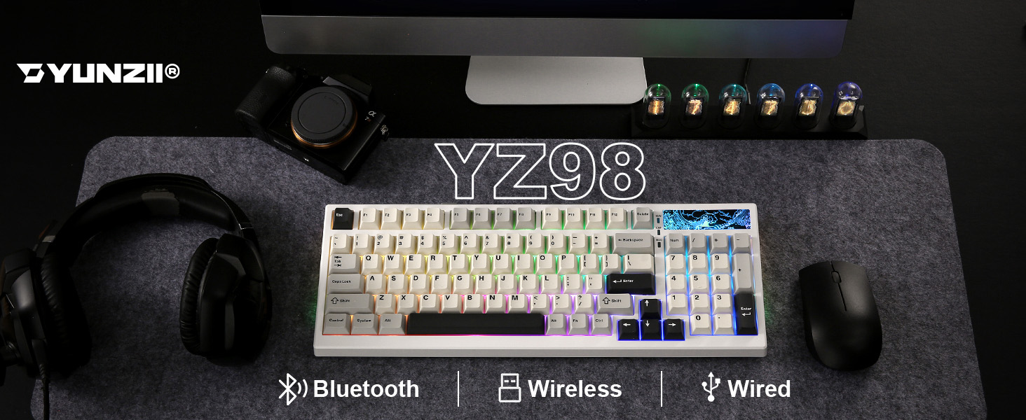 Amazon.com: YUNZII YZ98 Gasket Mechanical Keyboard,99 Key Hot