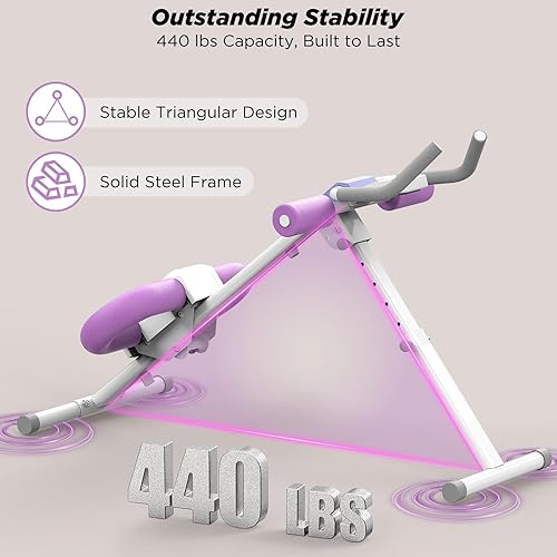 Miniatura 4 de Máquina de abdominales, equipo de entrenamiento abdominal ajustable, máquina de abdominales y sentadillas para entrenamiento de estómago, entrenador