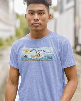 American Classics Jaws Amity Island Wel You 50th Regatta T Shirt