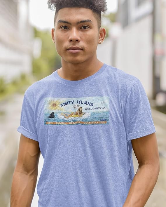 American Classics Jaws Amity Island Wel You 50th Regatta T Shirt
