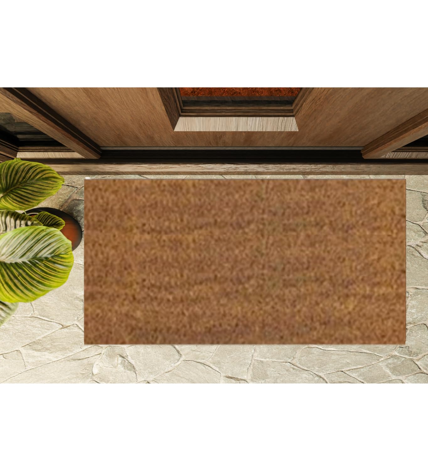 Felpudo Entrada Casa de Coco Natural Altura 16 mm (70x120cm) | Antideslizante, Muy Resistente y Ecológico. Ideal para Casas, Oficinas, Hoteles o Cualquier Tipo de tránsito.