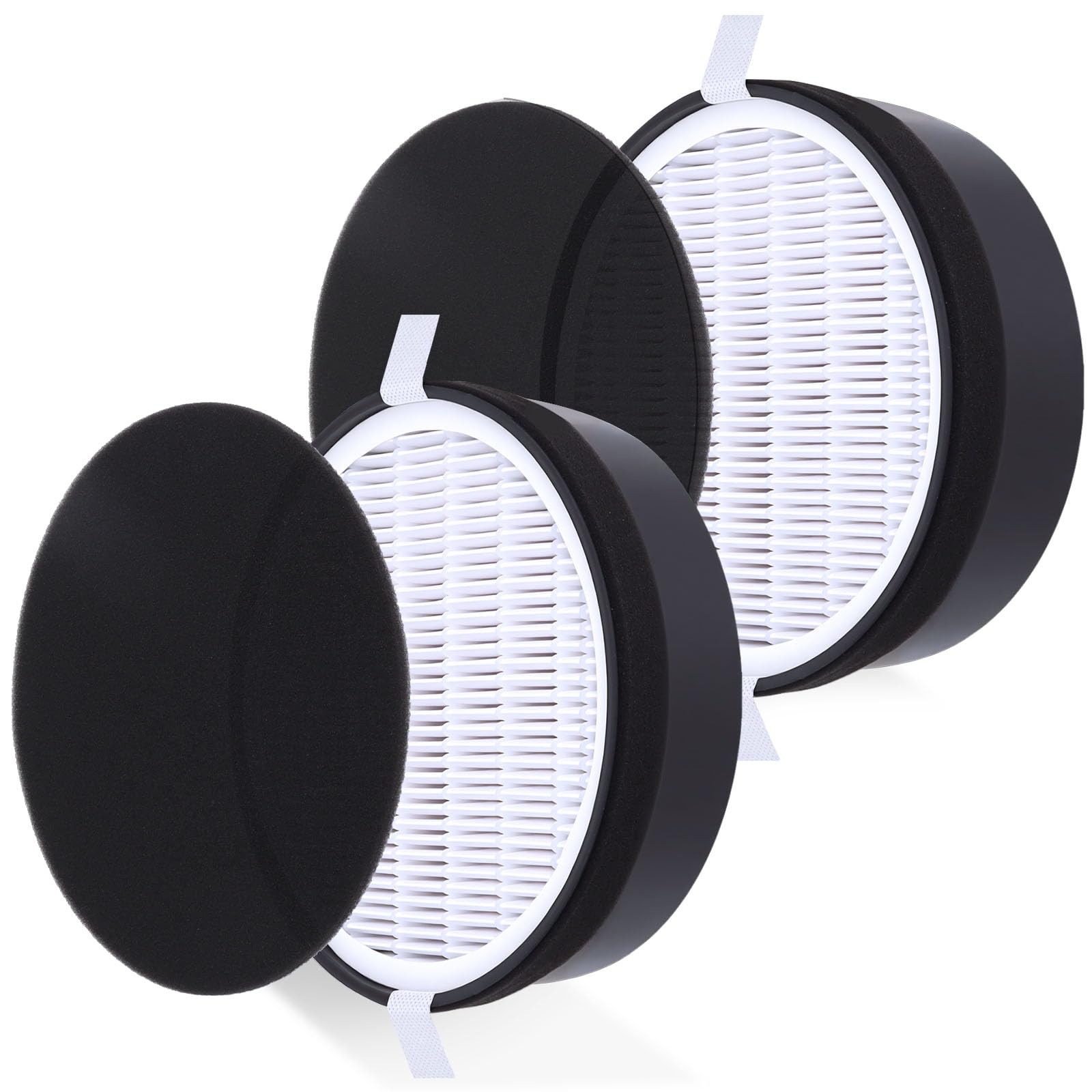 LV-H132 Replacement Filter Compatible for LEVOIT LV-H132 Air Puifier 3-Stage Filtration Pre, HEPA Filter, High-density Activated Carbon Part # LV-H132-RF, 2-Pack
