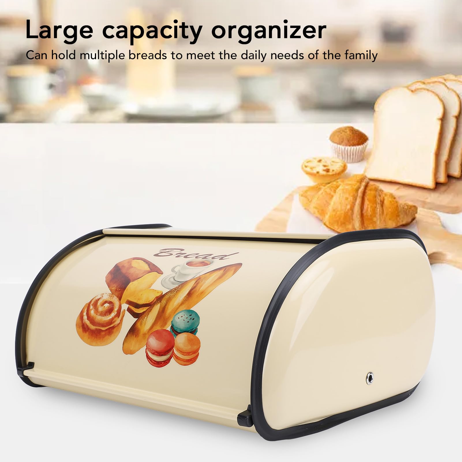 BREAD BIN 2個 Amazon.com: BakedBin Corner Bread Box for Kitchen Countertop