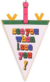 ban.do Getaway Vegan Leather Luggage Tag, Large Novelty Luggage Identifier, Cute Suitcase Tag, Pennant