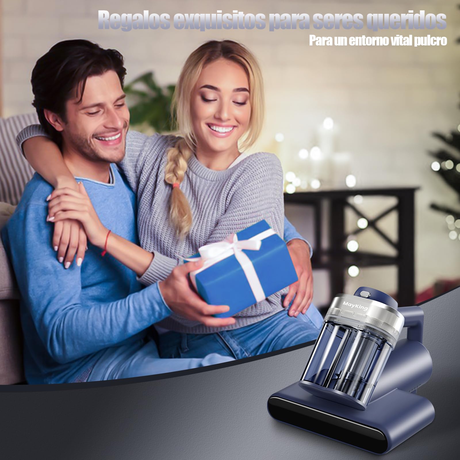 Aspiradora Antiacaros con Luz UV, 16 Kpa, Filtro Hepa Aspirador de Ácaros para Colchones, CalefaccióN A 65 °C, Ultrasonidos, Aromaterapia, FiltracióN Dual CiclóNica para, Camas Y SofáS