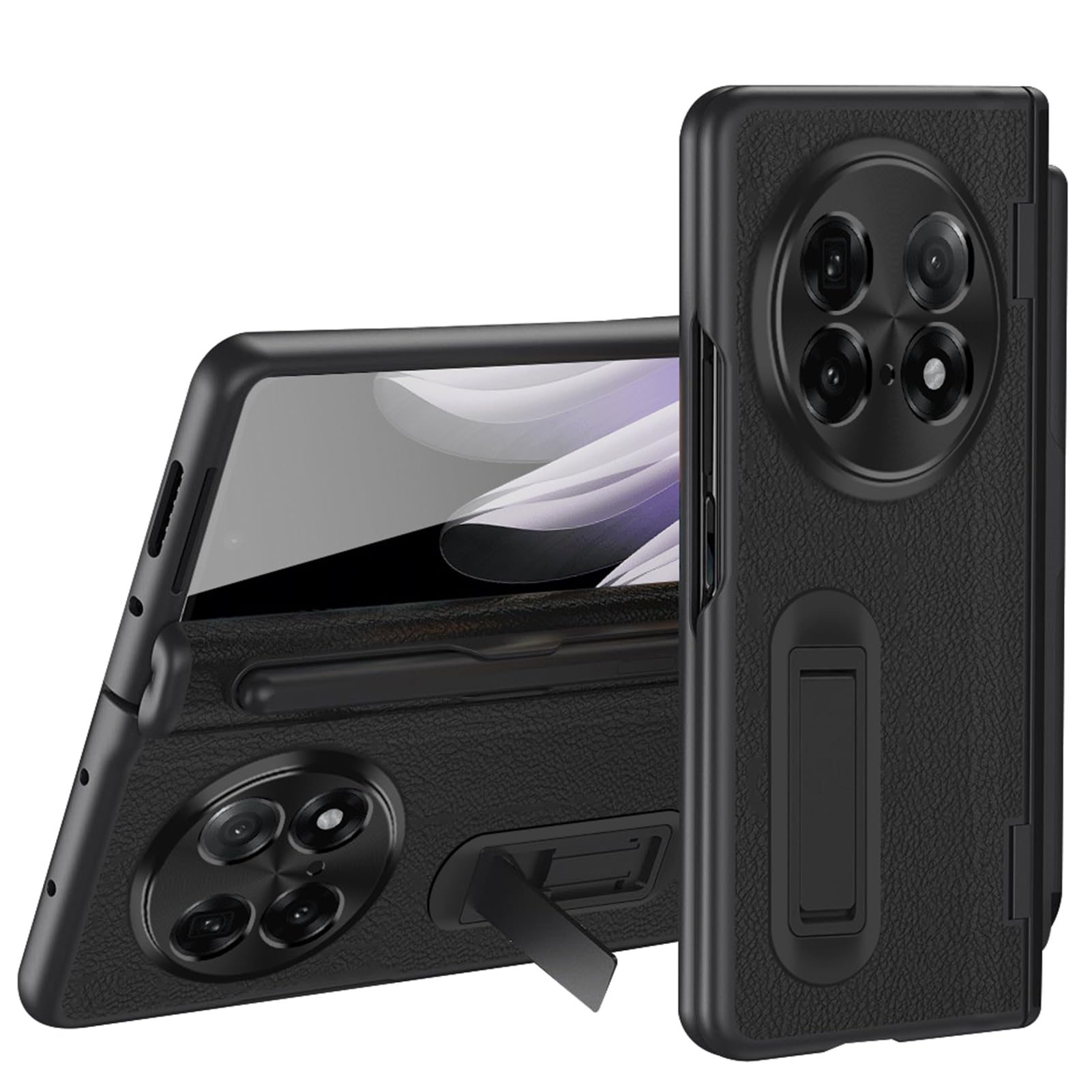 Hinge Case for Oppo Find N5, Screen Protection All -Inclusive Phone Cover, Kickstand Back Pen Holder Slim Case Anti-Drop