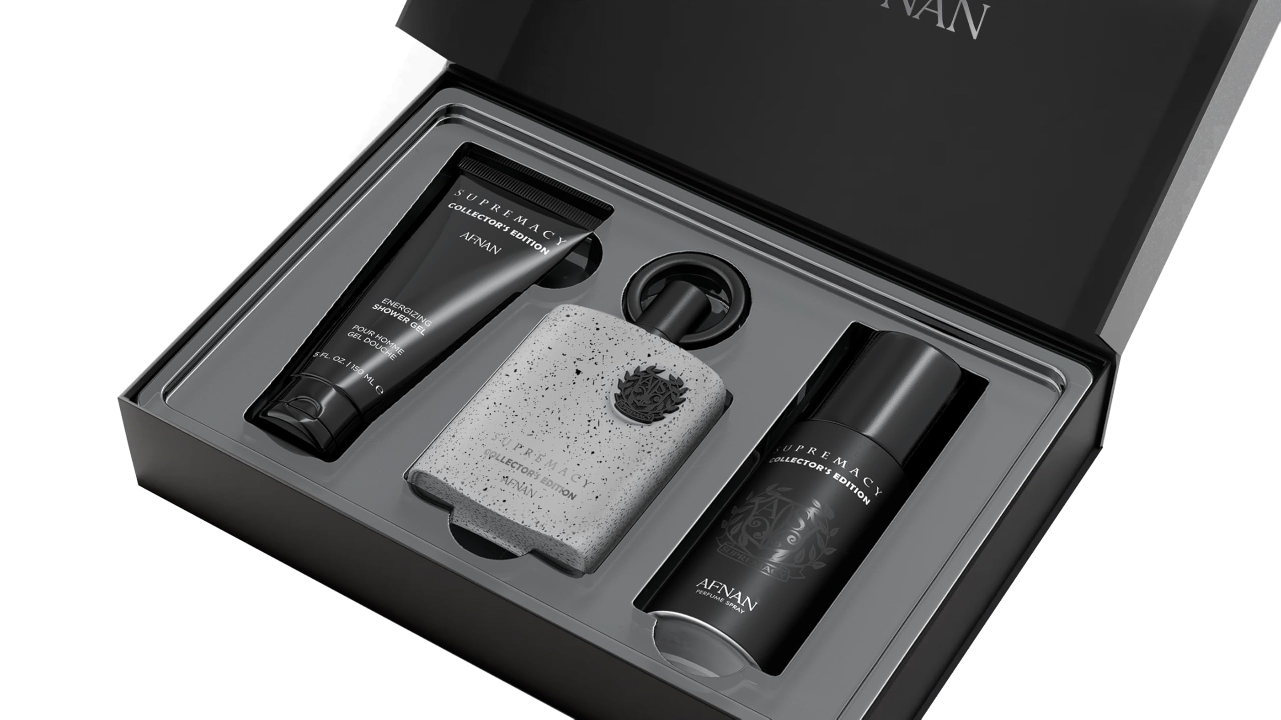 Afnan Supremacy Collector's Edition Luxury Perfume Gift Set for Men – Eau De Parfum (3.4 Oz), Deodorant (5.0 Oz), Shower Gel (5.0 Oz)