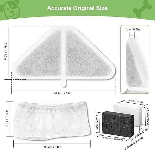 Miniatura 7 de 12 juegos de filtros de repuesto para fuente de agua para perros de 230 oz7 L, filtros de fuente de agua GISOFIK Cat, sistema de filtración de 5