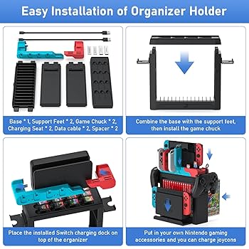 Amazon.com: Switch Game Storage with Controller Charger for