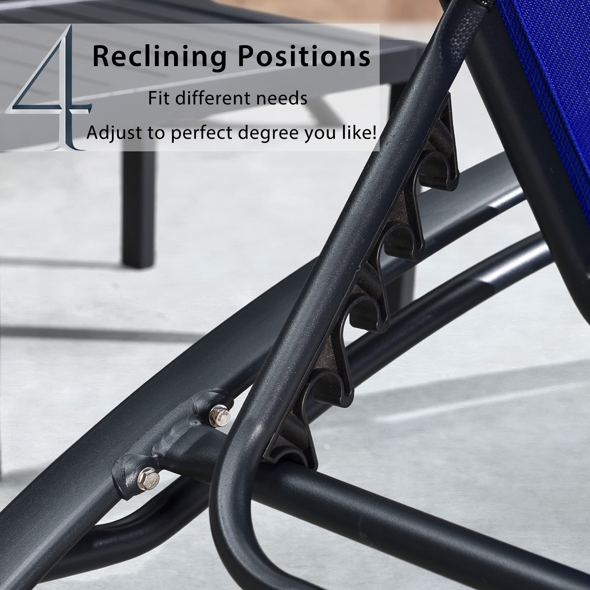 PURPLE LEAF Patio Chaise Lounge Set Outdoor Lounge Chair Beach Pool