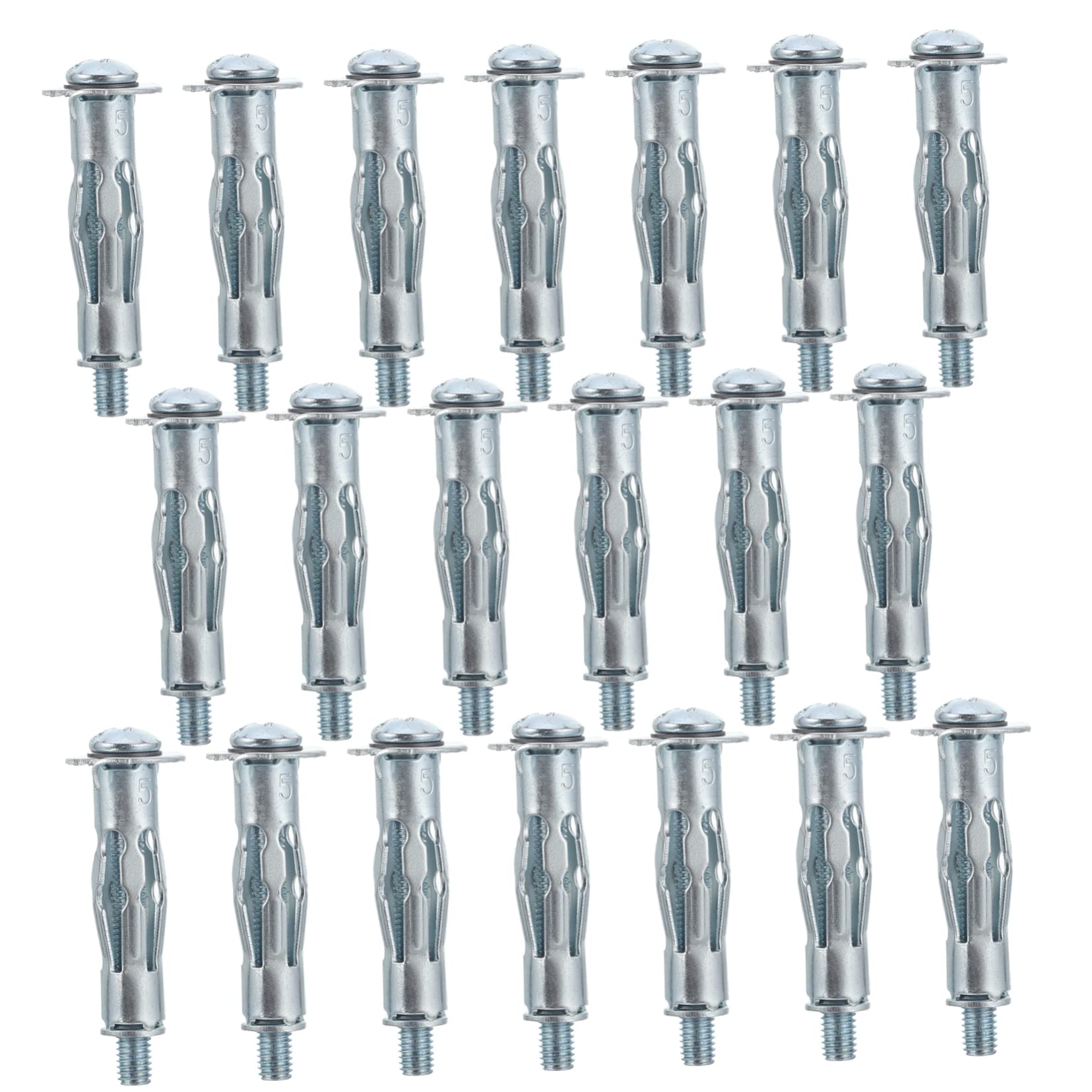 MUSISALY 20pcs Drywall Expansion Bolts Wall Anchors Screws Kit Heavy Duty Anchor