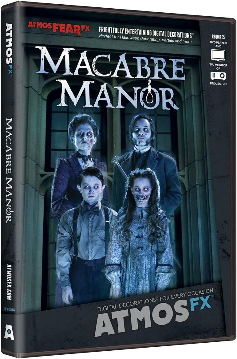 AtmosFX Macabre Manor Digital Decorations DVD for Halloween Holiday Projection Decorating