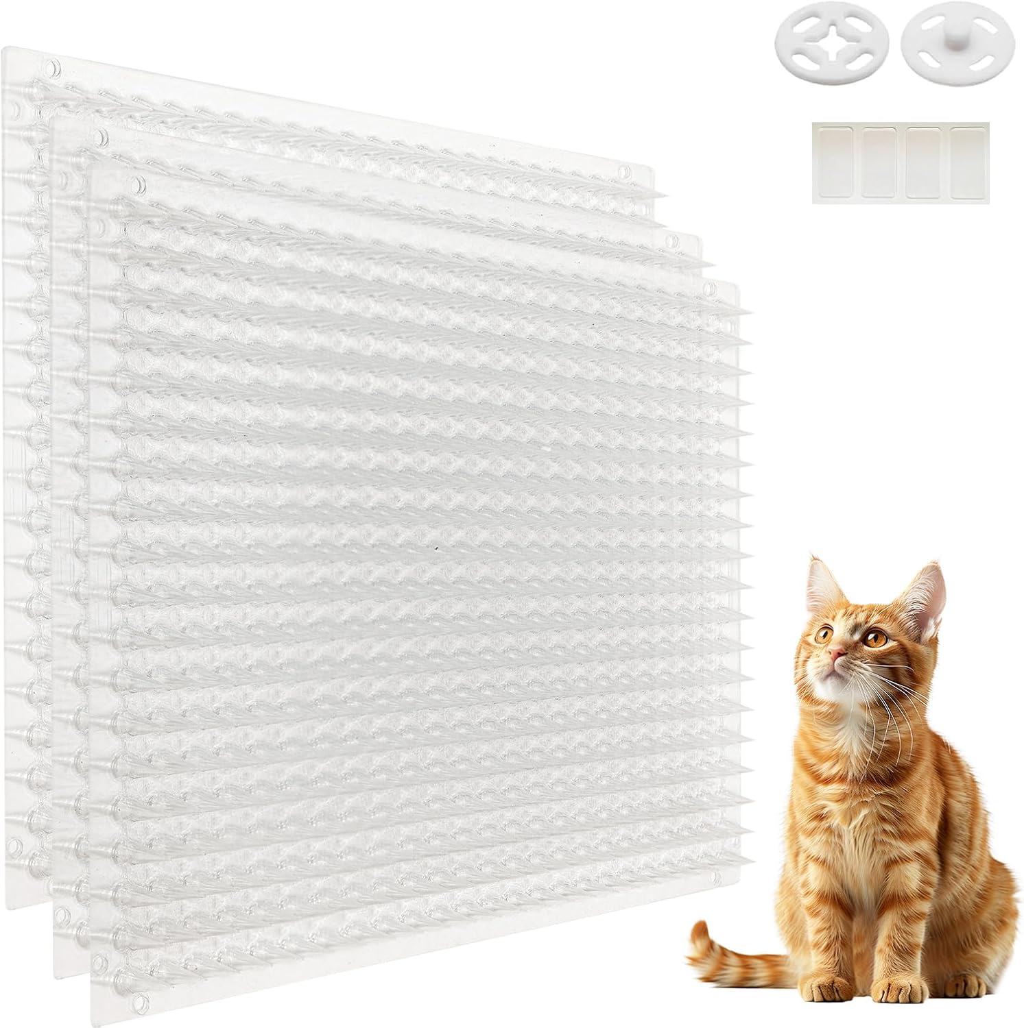  Scat Mat for Cats with Spikes, Cat Repellent Mat Deterrent Indoor, Training Pads Keep Dogs and Cats Off Couch, Bed, Garden Scat Mats Outdoor