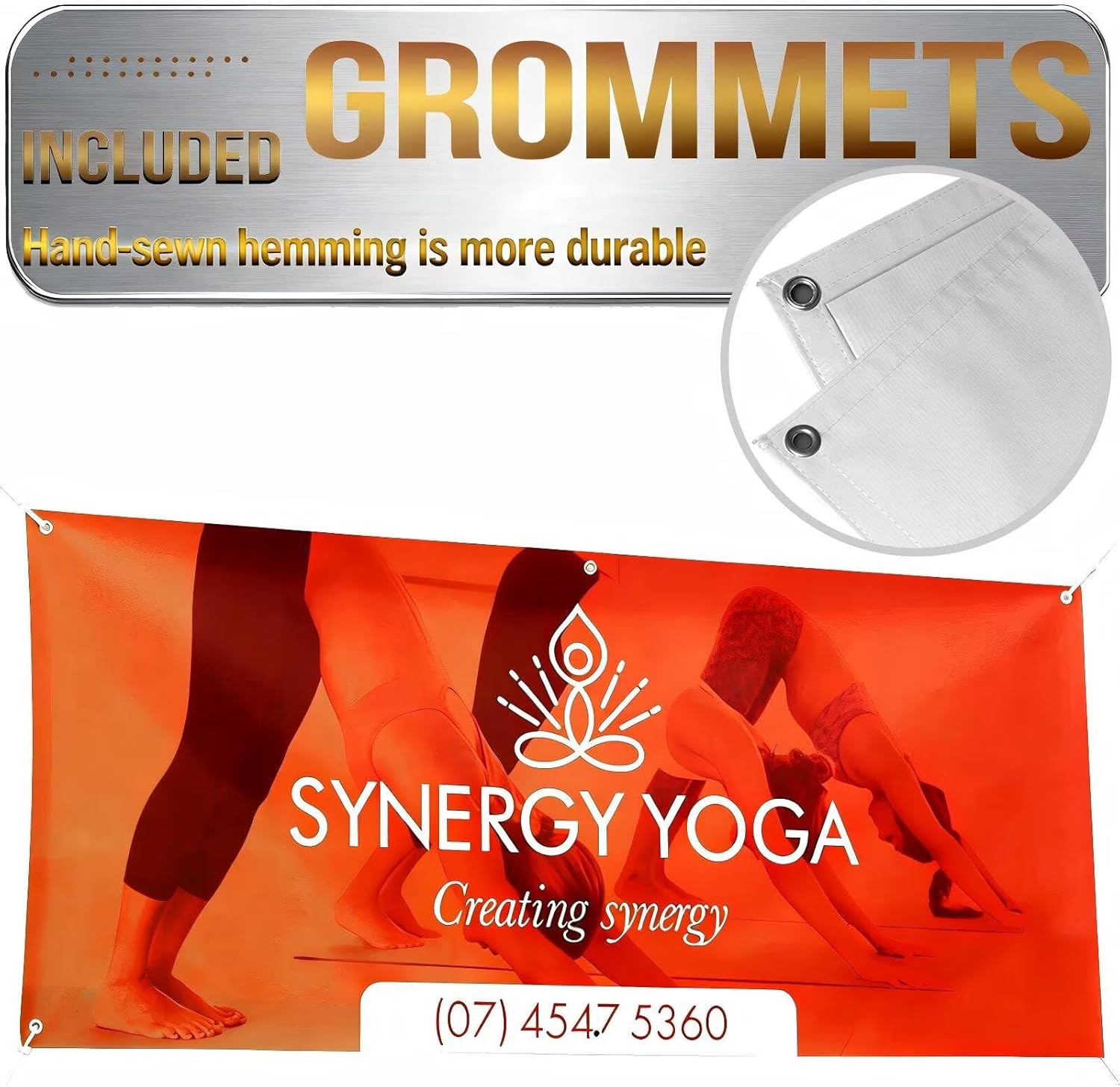 Personalized Banner Heavy-Duty 14oz Vinyl with UV Print and Grommets for indoor outdoor events retail birthday 7x10ft